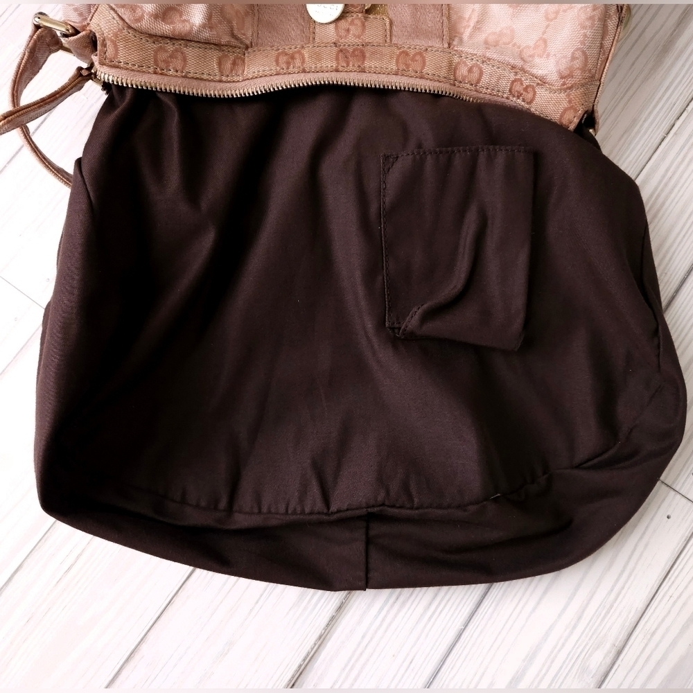 Gucci Blush Beige GG Monogram Hobo with Gold Accent - Picture 13 of 16